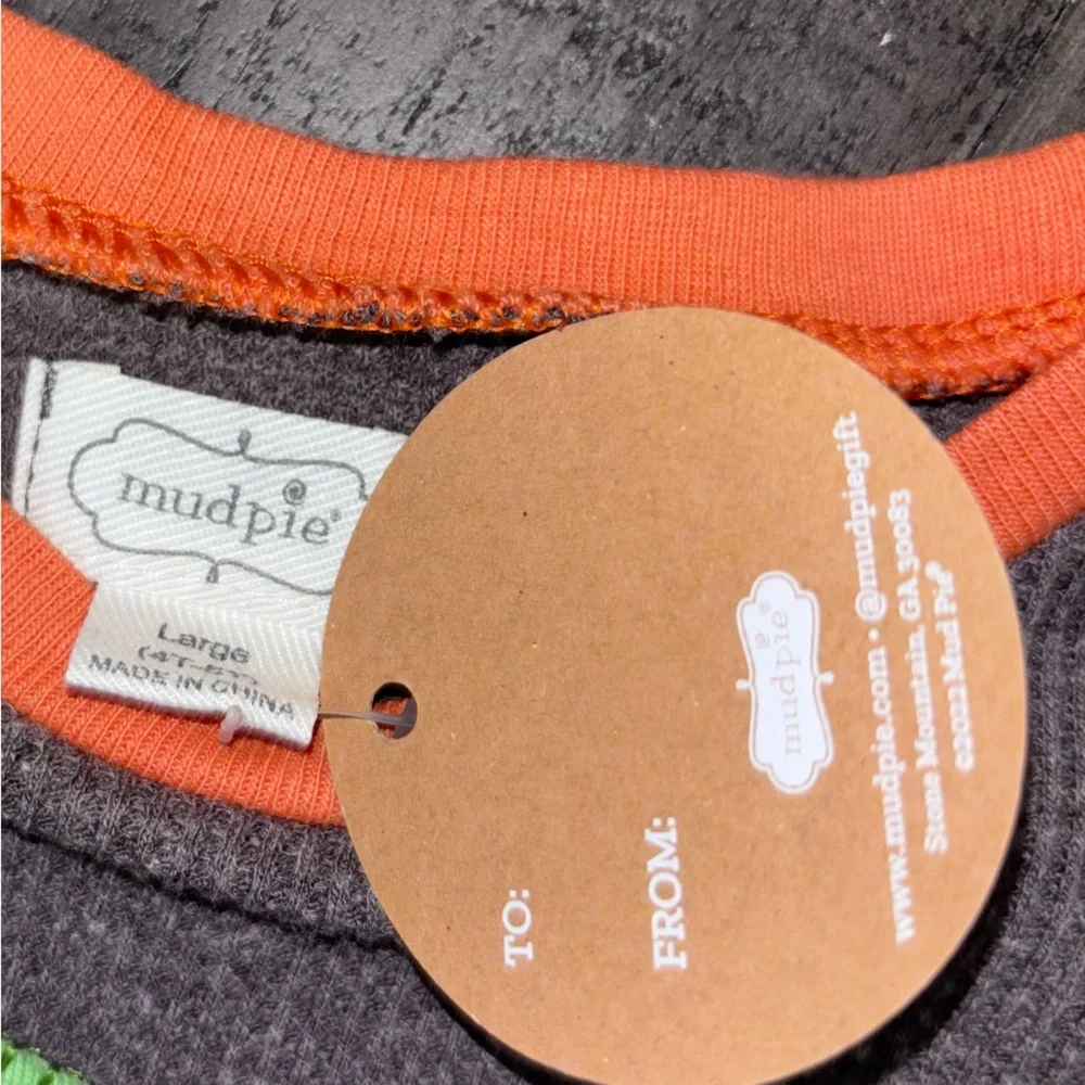 Mud Pie Baby Boys Halloween Pumpkin T-Shirt 4/5T​ - Picture 3 of 4